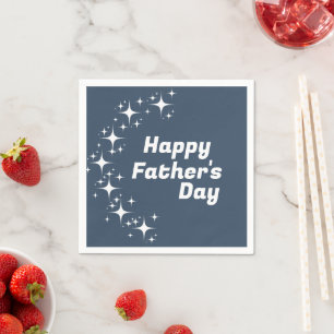 Retro Stars "Happy Father's Day" Napkin