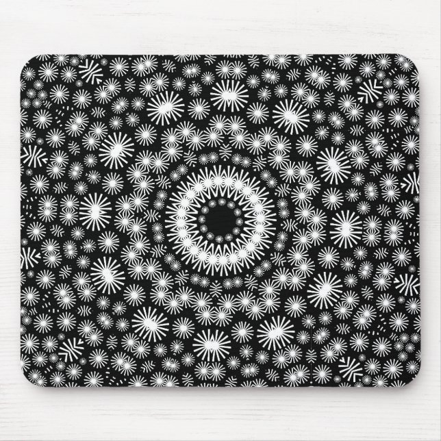 Retro Stars kaleidoscope 02 Mouse Mat (Front)