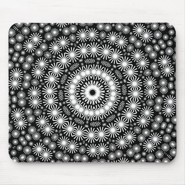 Retro Stars kaleidoscope Mouse Mat (Front)