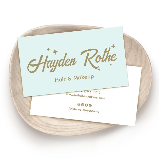 Retro Stars Script Typography Business Card (Creator Uploaded)