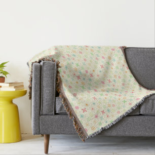 Retro Stars Throw Blanket