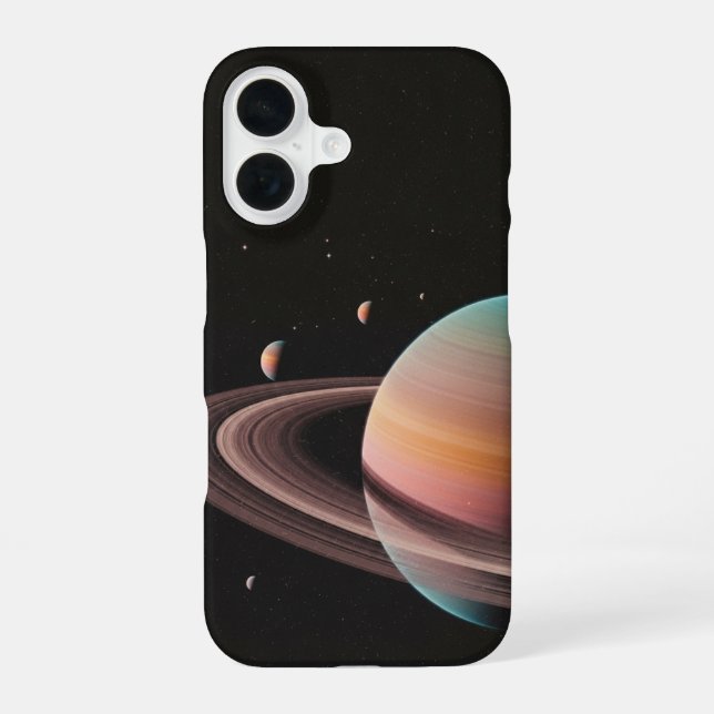 Retro Starscape Poster Art iPhone 16 Case (Back)