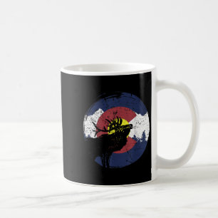 Retro State Flag Colorado Rocky Mountains Skiing A Coffee Mug