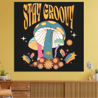 Retro Stay Groovy Mushroom