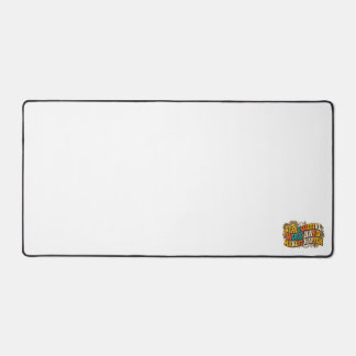Retro Stay Positive Desk Mat & Mouse Pad