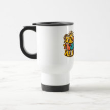 Retro Stay Positive Travel Mug