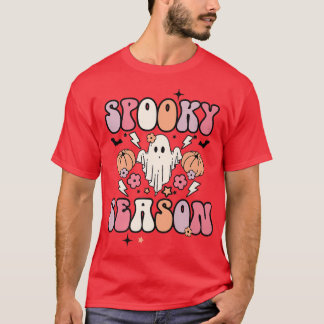 Retro Stay Spooky Cute Ghost Halloween Funny Spook T-Shirt