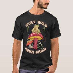 Retro Stay Wild Moon Child Vintage Frog Mushroom T-Shirt