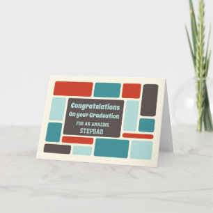 Retro Stepdad Congratulations Graduation Card