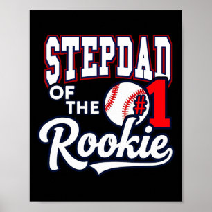 Retro Stepfather Stepdad Of The Number 1 Rookie Se Poster
