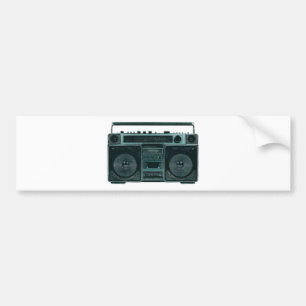 retro stereo bumper sticker