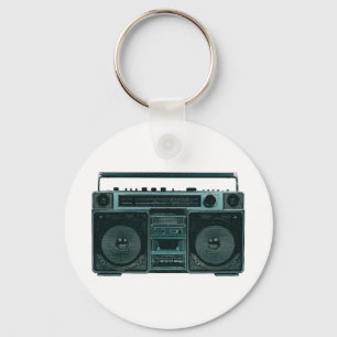 retro stereo keychain