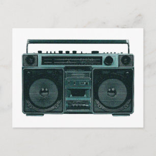 retro stereo postcard