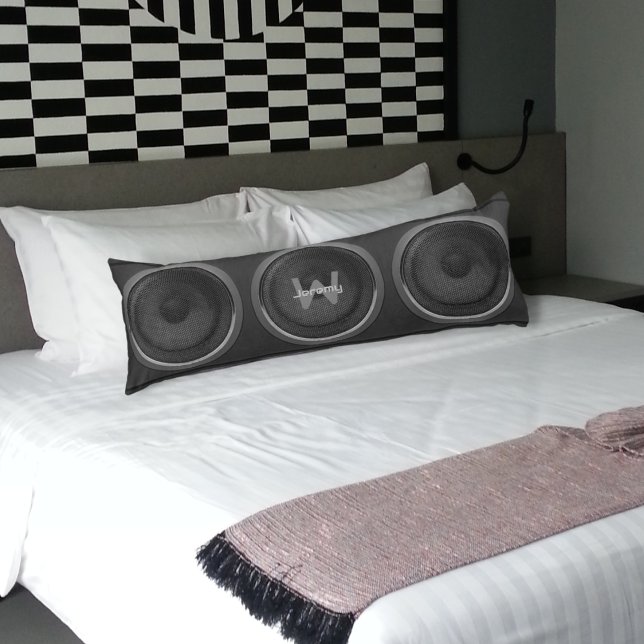 Retro Stereo Speaker Black Body Pillow (Creator Uploaded)