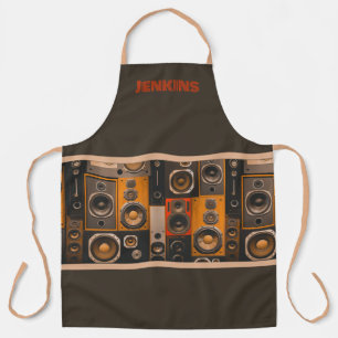 Retro Stereo Speakers Apron