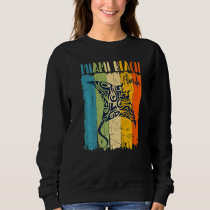 Retro Stingray Miami Beach Florida Theme Friends F Sweatshirt