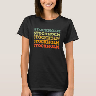Retro Stockholm Sweden Vintage Traveller T-Shirt