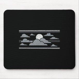 Retro Stormy Halloween Moon Mouse Mat
