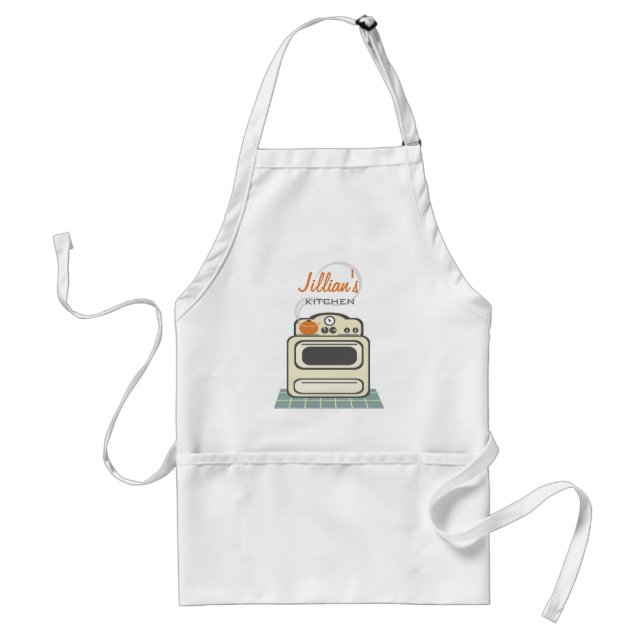 Retro Stove / Modern Kitchen Personalised Apron (Front)