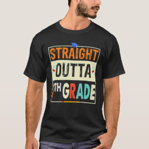Retro Straight Outta 7th Grade 1st Day of School T-Shirt