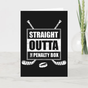 Retro Straight Outta The Penalty Box Funny Hockey Card