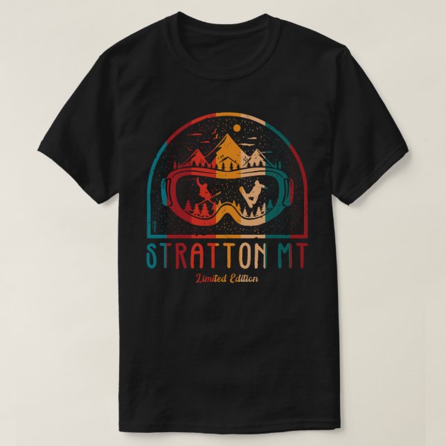 Retro Stratton Mountain Ski T-Shirt (Design Front)