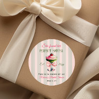 Retro Strawb Perfect Matcha Pink Bow Bridal Shower