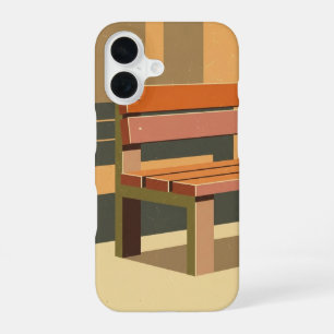 Retro Street Bench iPhone 16 Case