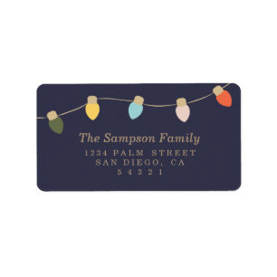 Retro String Lights Label