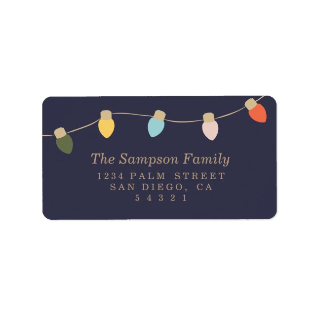 Retro String Lights Label (Front)