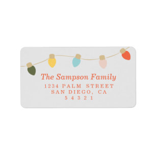 Retro String Lights Label
