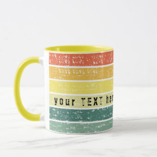 Retro Stripe Customised Beach Decor Mug