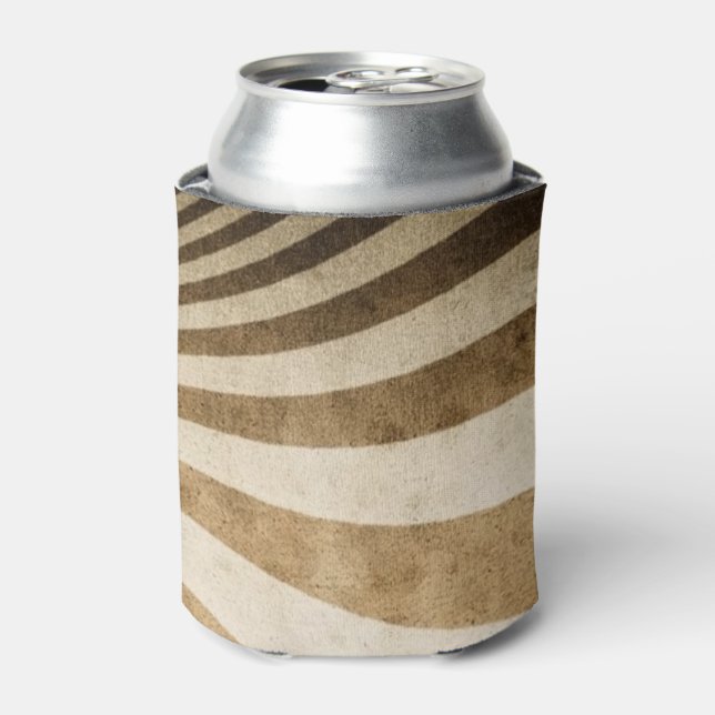 Retro stripe pattern background can cooler (Can Front)