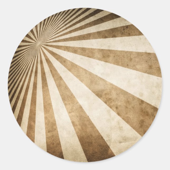 Retro stripe pattern background classic round sticker (Front)