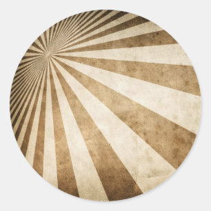 Retro stripe pattern background classic round sticker