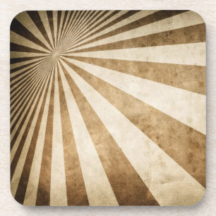 Retro stripe pattern background coaster