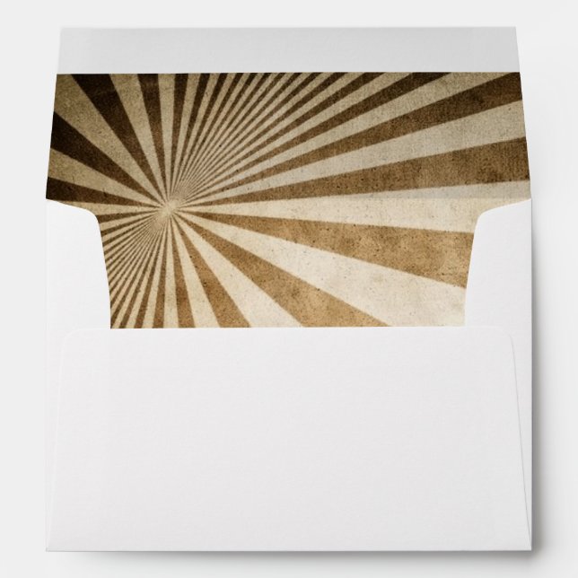 Retro stripe pattern background envelope (Back (Bottom))