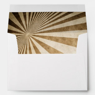 Retro stripe pattern background envelope