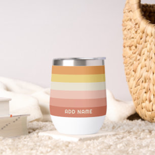 Retro Stripe Pattern Coral Pink vintage vibe