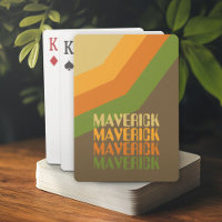 Retro Stripe Pattern Earthy Colours Repeating Name