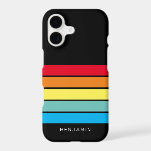 Retro Stripe Pattern Rainbow vintage vibe