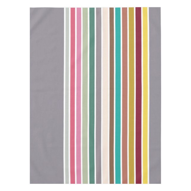 Retro Stripe Pattern Tablecloth (Front)