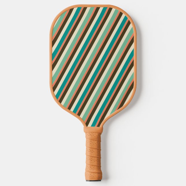 Retro Stripe Pickleball Paddle (Front)