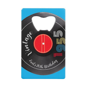 Retro Stripe Vinyl Record 1955 70th Birthday 