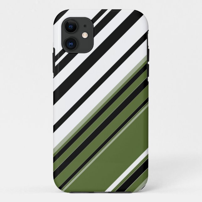 Retro Striped Abstract Art 3 Case-Mate iPhone Case (Back)