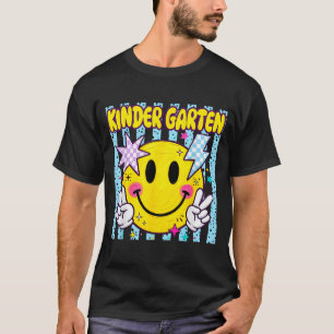 Retro striped back to school kindergarten funny T-Shirt