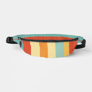 Retro striped colour pattern bum bags