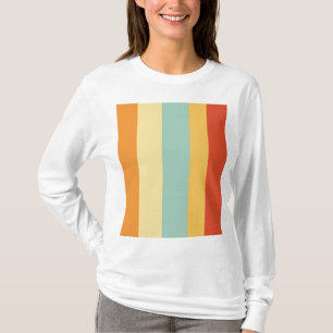 Retro striped colour pattern T-Shirt
