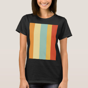 Retro striped colour pattern T-Shirt