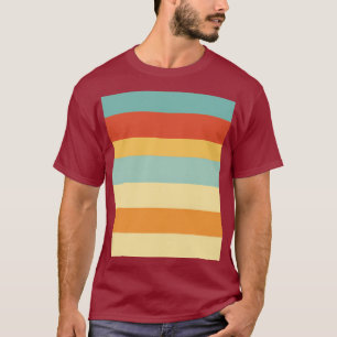 Retro striped colour pattern T-Shirt
